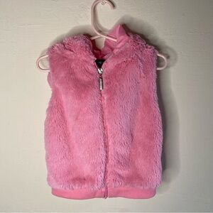 Vintage Y2K Limited Too Pink Faux Fur Vest Size 2T